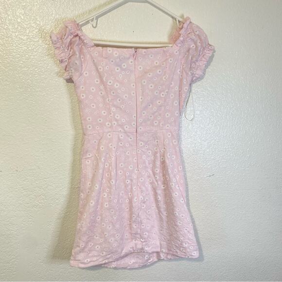 Princess Polly Back To Paris Pink Floral Print Mini Dress Coquette Size 2 - Picture 6 of 7